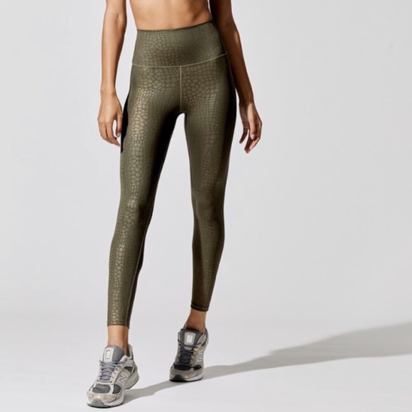 NWT Carbon38 crocodile foil leggings - Picture 2 of 3